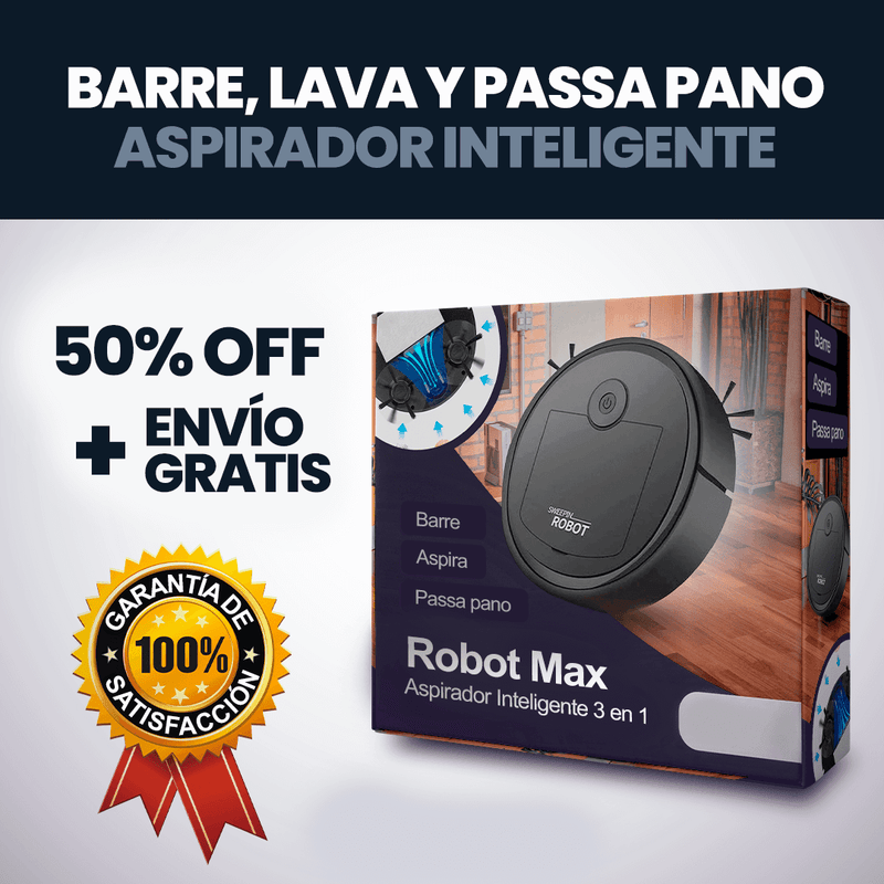 Robot de Limpieza Premium 3 en 1 MaxClean® - ¡COMPRA 1 Y LLÉVATE 2 SOLO HOY!
