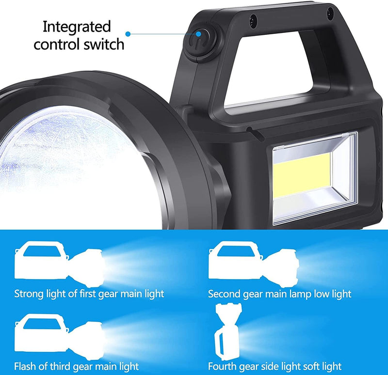 Linterna Recargable con Luz Solar de Alta Potência